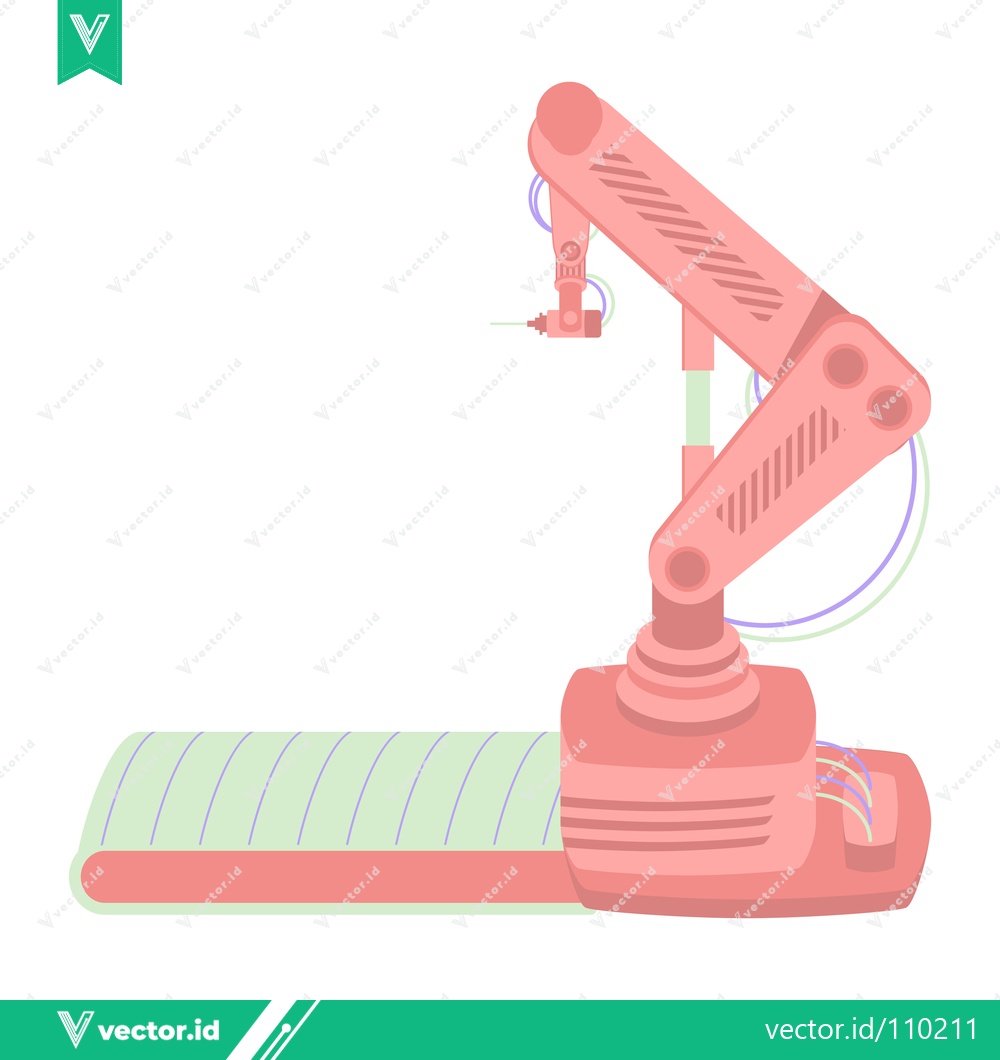 Premium Vector of Robotic Arm Industrial Machine Automation Technology
