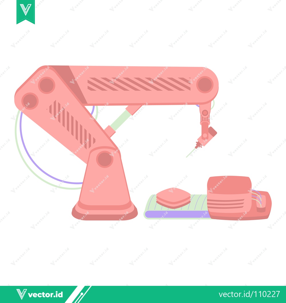 Premium Vector dari Robotic Arm Precision Assembly on Production Line