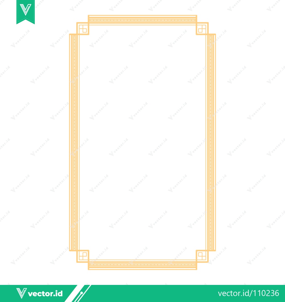 Premium Vector of Elegant Golden Border Design with Subtle Pixel Accents