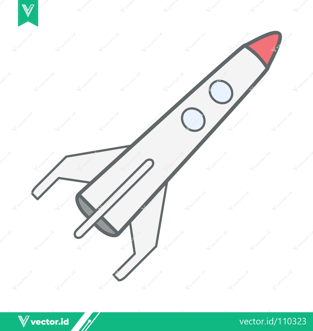 Premium Vector of Simple Cartoon Rocket Ship Illustration