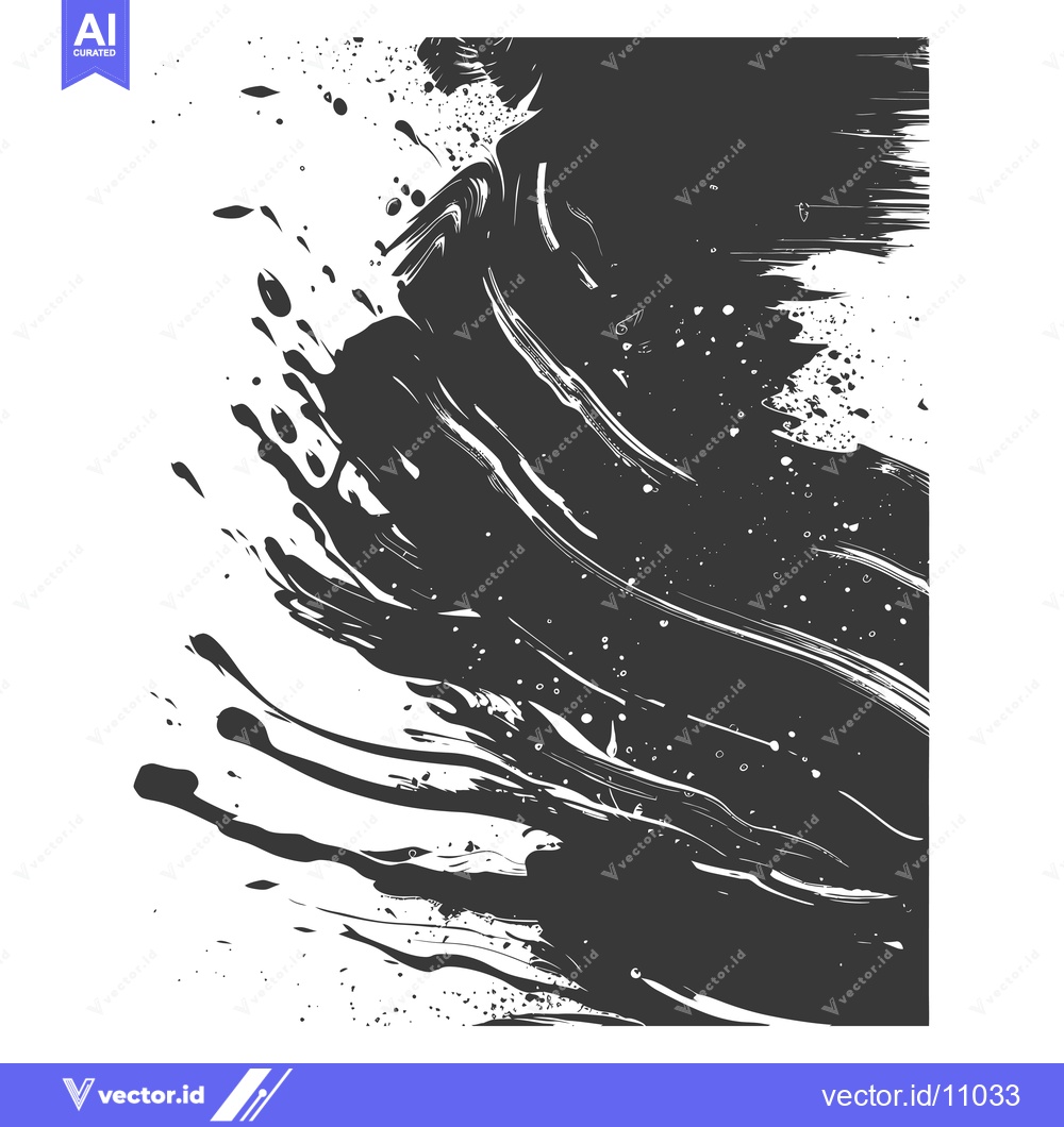 Premium Vector dari Abstract Black and White Ink Splashes and Streaks