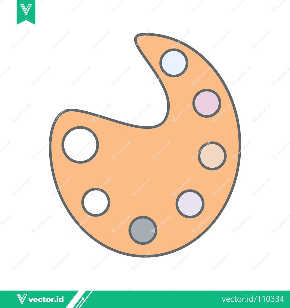 Premium Vector dari Artistic Paint Palette with Colorful Dots