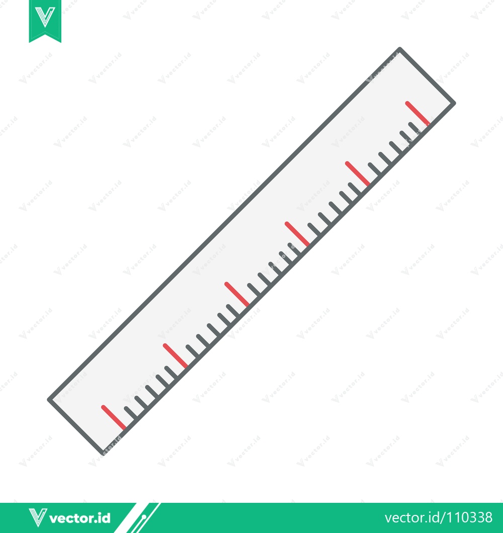 Premium Vector of Simple Ruler Illustration with Measurement Markings