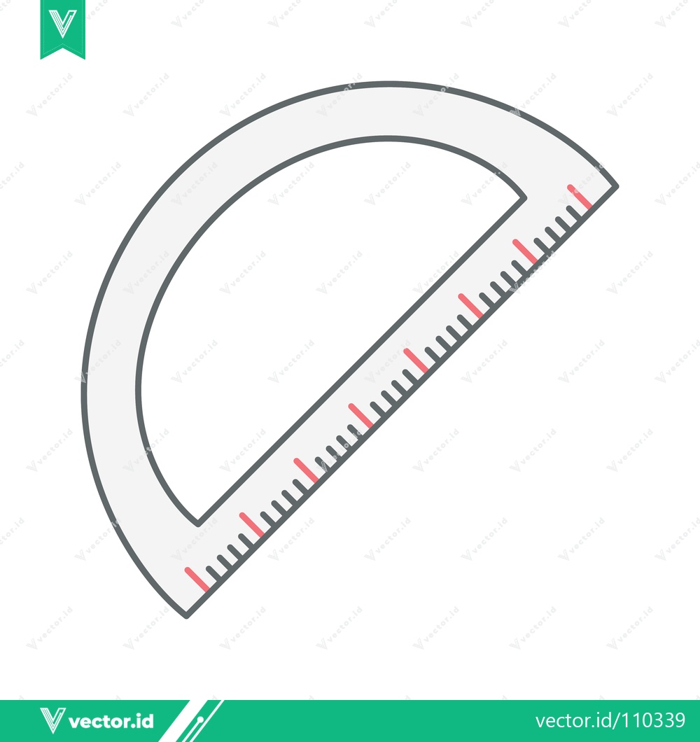 Premium Vector dari Simple Protractor Tool for Measuring Angles in Education and Design