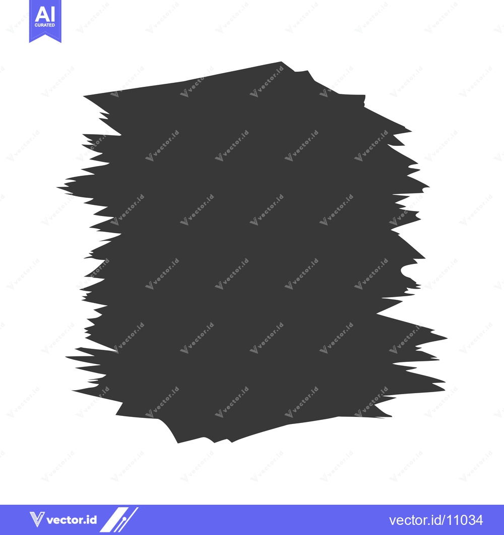 Premium Vector of Abstract Black and White Irregular Shape with Jagged Edges