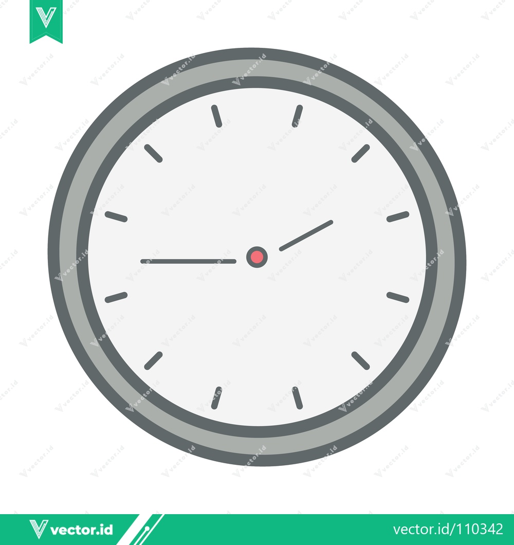Premium Vector of Simple Clock Face with Hour and Minute Hands Indicating Time