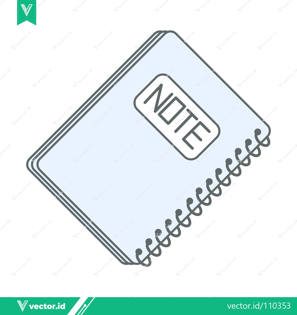 Premium Vector dari Minimalist Isometric Notebook with NOTE Label