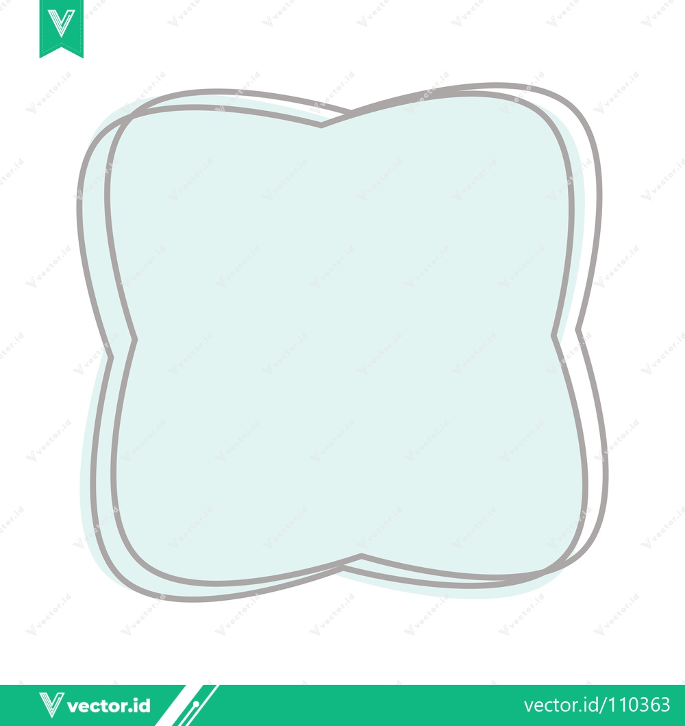 Premium Vector dari Abstract Light Blue Speech Bubble Shape with Outline