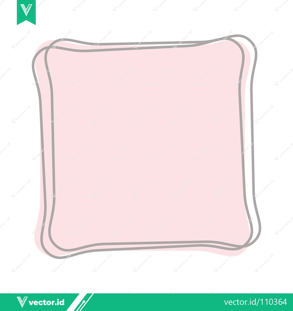 Premium Vector dari Soft Pink Square with Rounded Corners and Outline