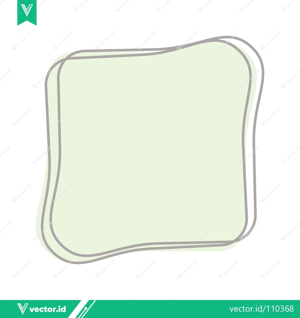 Premium Vector of Abstract Organic Shape with Soft Pastel Green Color and Subtle Outline