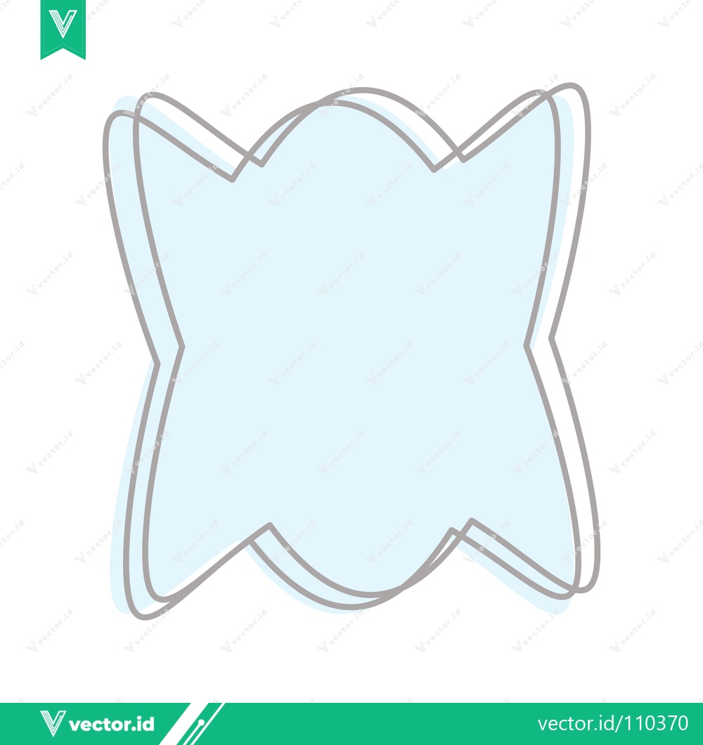 Premium Vector dari Abstract Light Blue Shape with Gray Outline