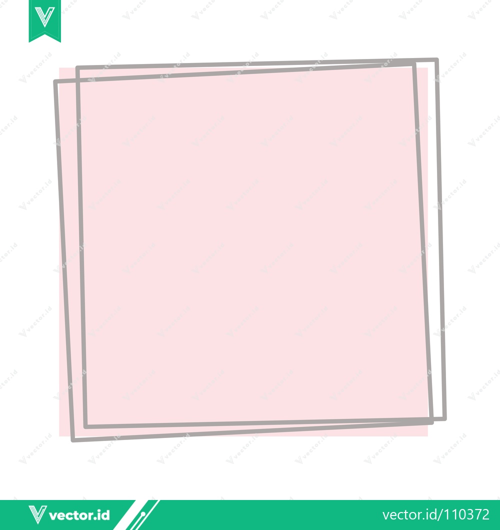 Premium Vector dari Minimalist Pink Square Frame with Subtle Gray Outline