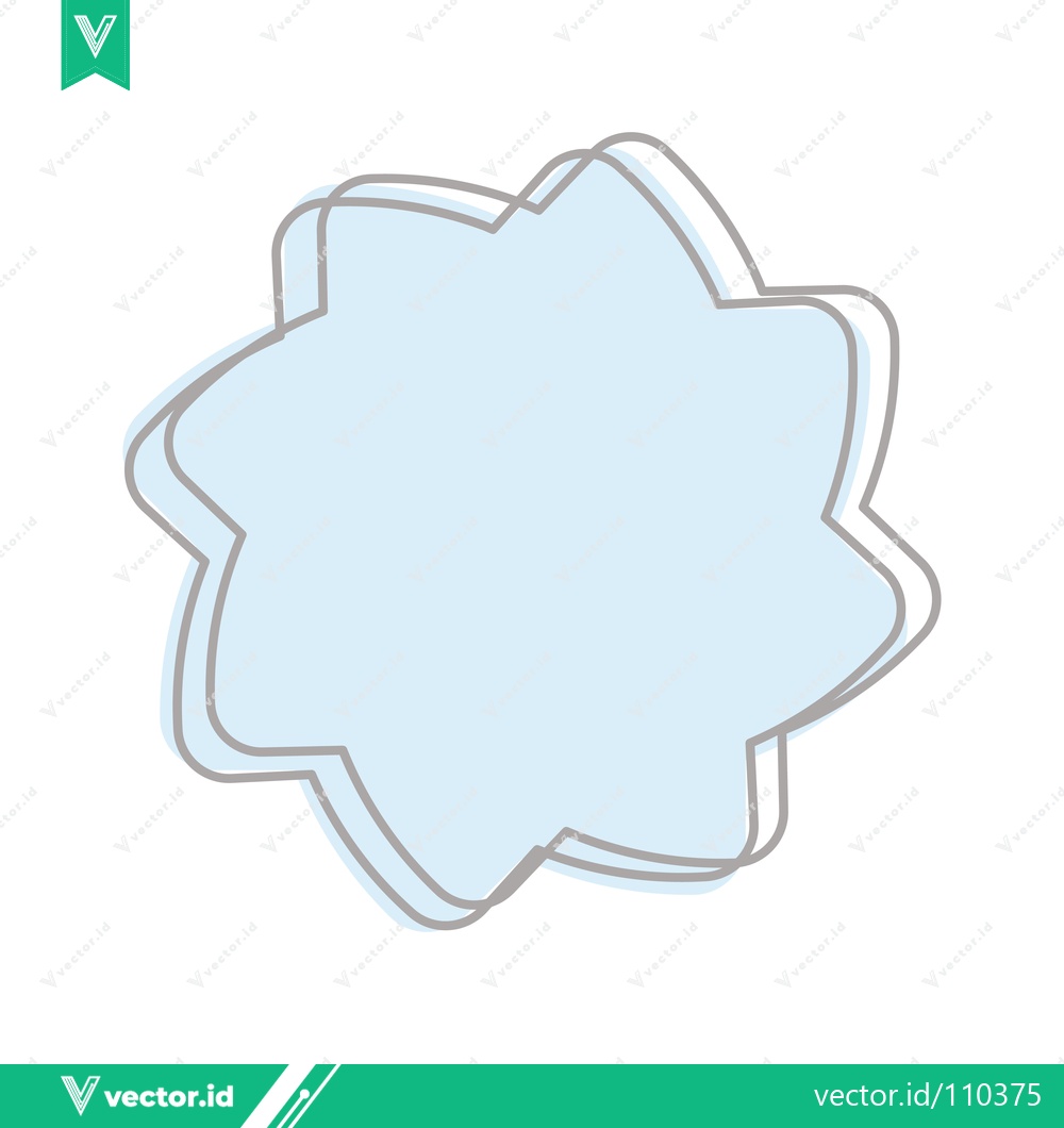 Premium Vector of Abstract light blue starburst shape with outline