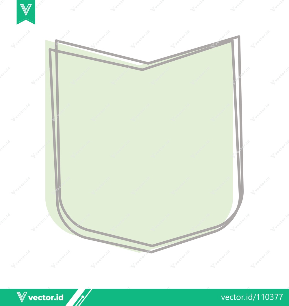 Premium Vector of Minimalist Shield Outline with Light Green Fill