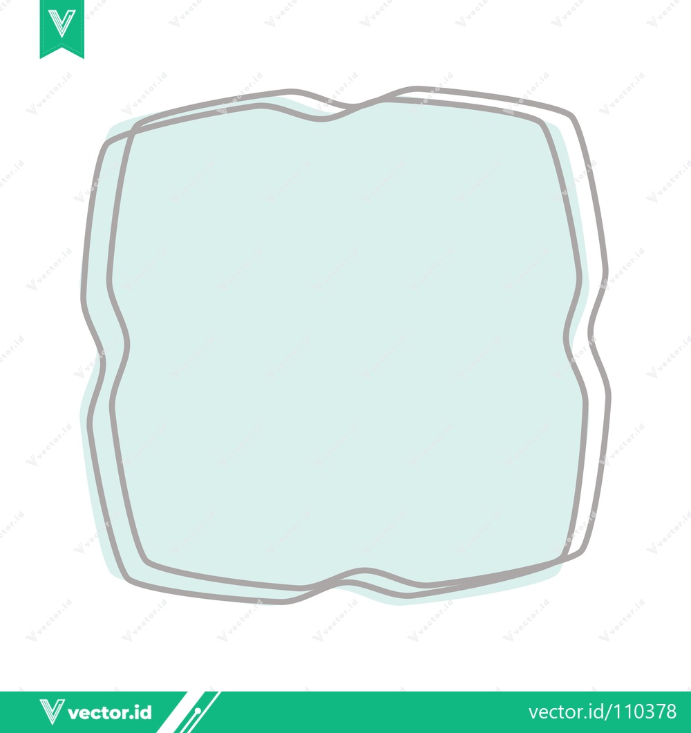 Premium Vector dari Abstract light blue blob with grey outline and shadow
