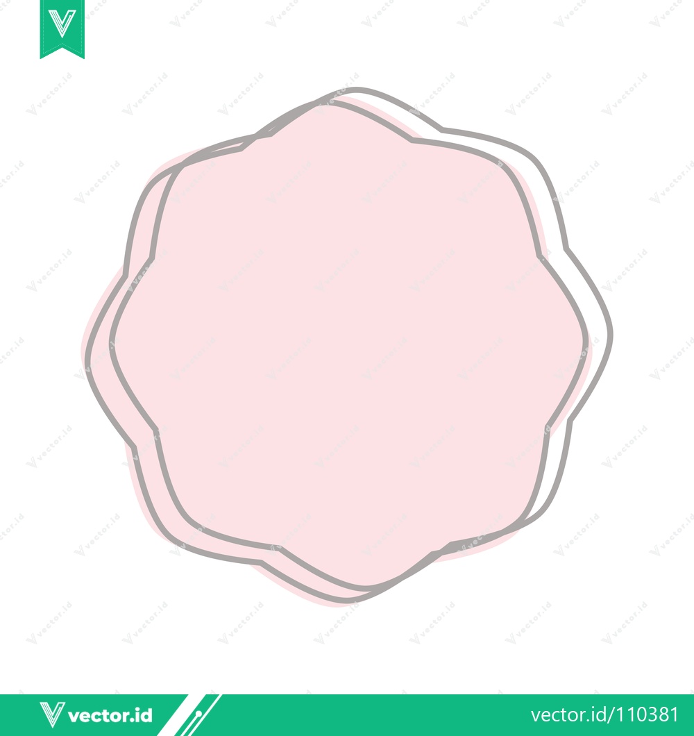 Premium Vector dari Soft Pink Abstract Shape with Subtle Grey Outline