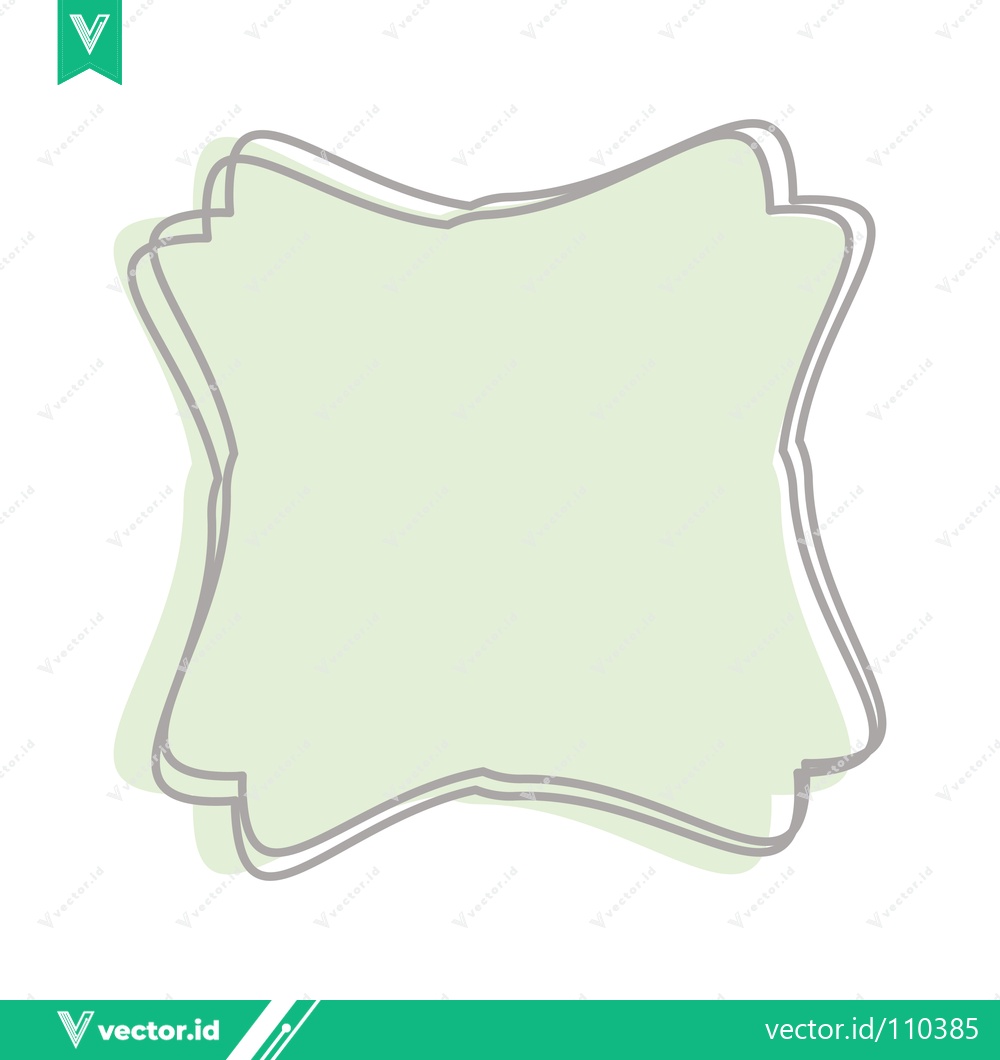 Premium Vector of Decorative Label Shape with Soft Outline