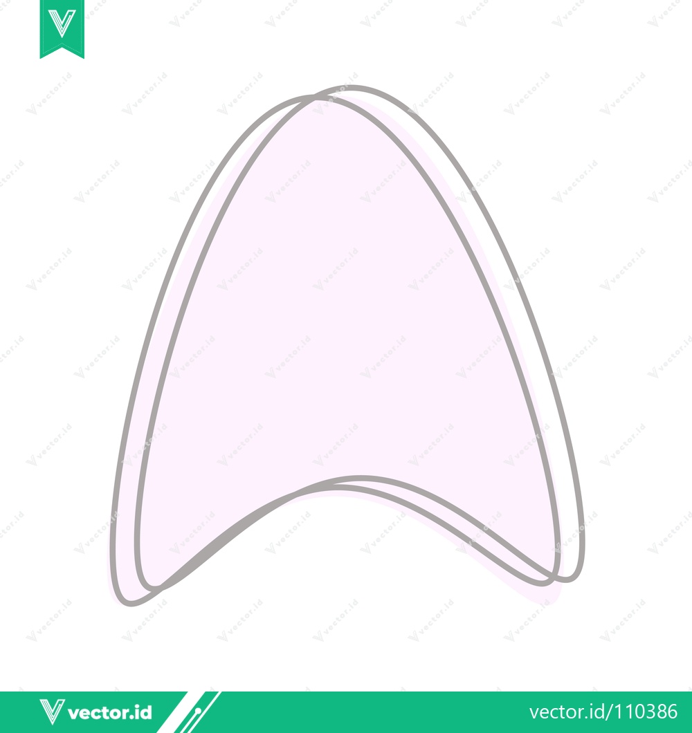 Premium Vector dari Abstract Minimalist Pink Shape with Outline