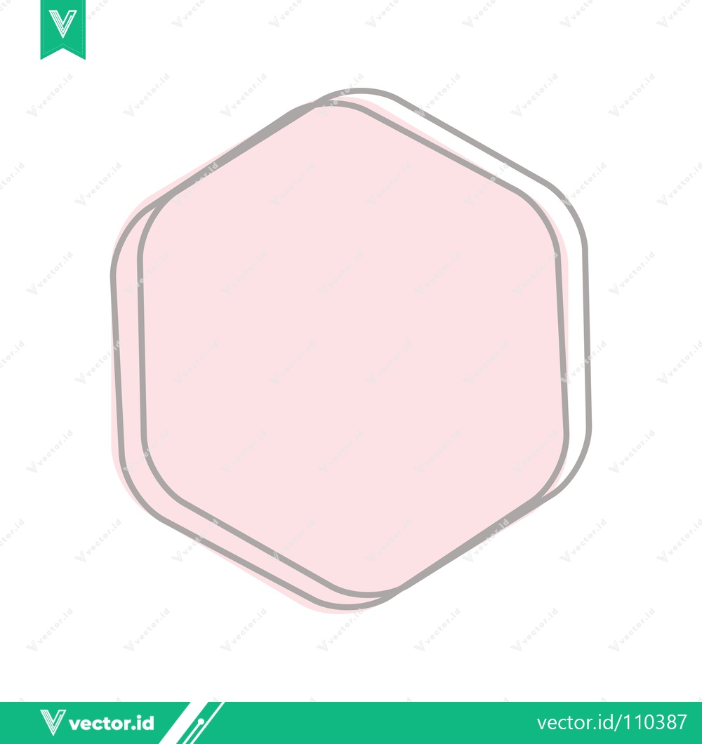 Premium Vector of Soft Pink Hexagon Shape with Subtle Outline