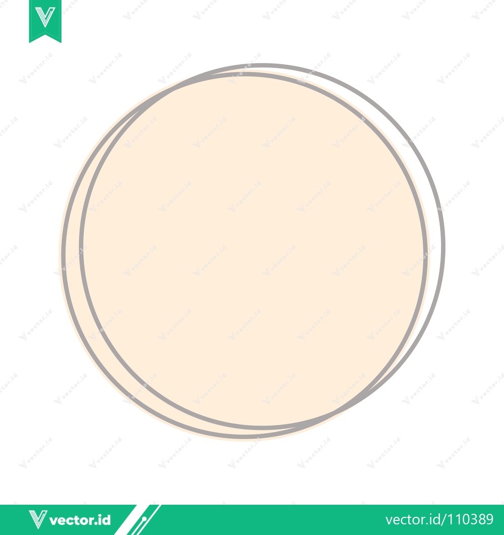 Premium Vector dari Abstract Soft Peach Circle with Subtle Grey Outline