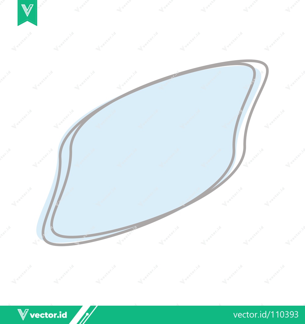 Premium Vector of Abstract Light Blue Organic Shape with Outline
