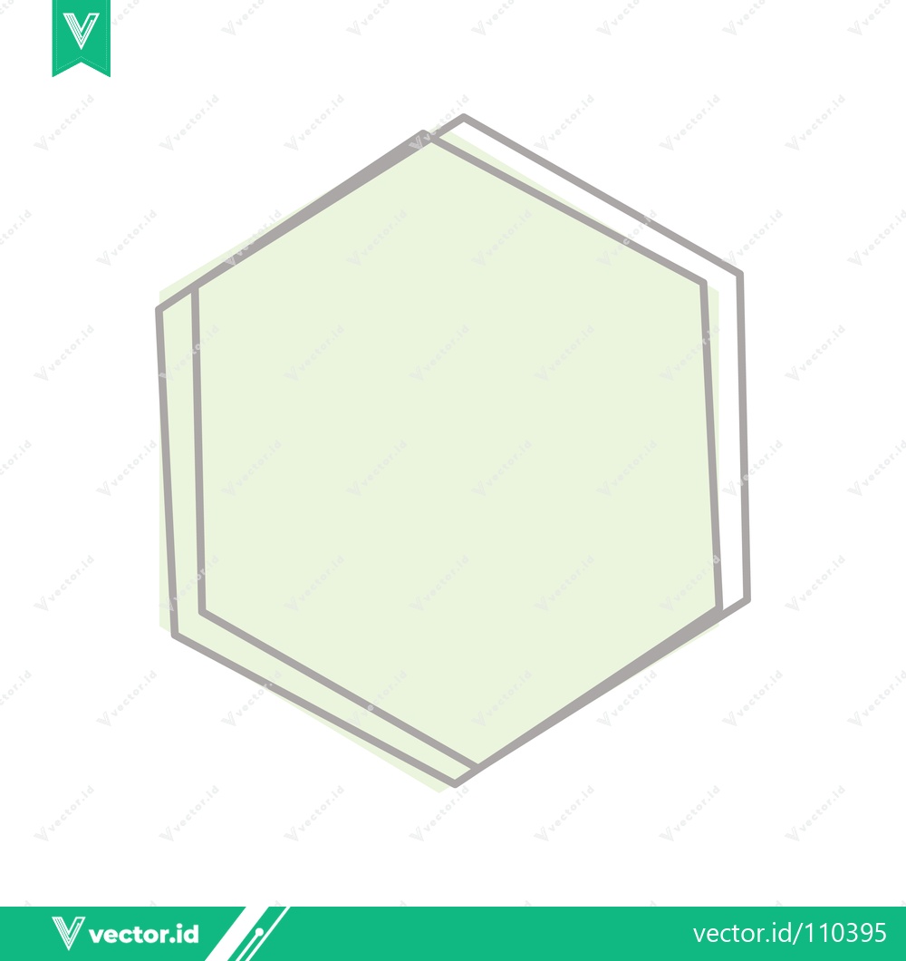 Premium Vector dari Geometric Hexagon Shape with Subtle Outline