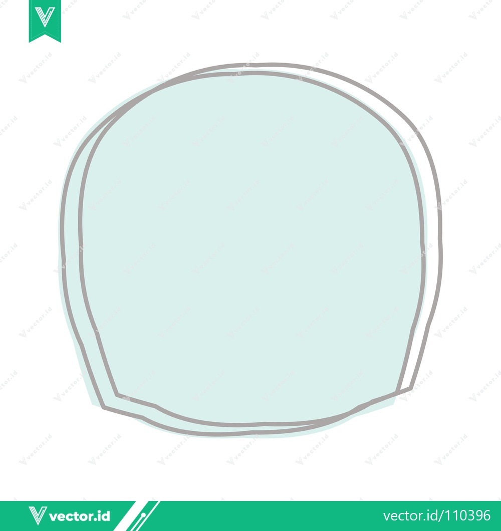 Premium Vector of Abstract Light Blue Oval Shape with Outline