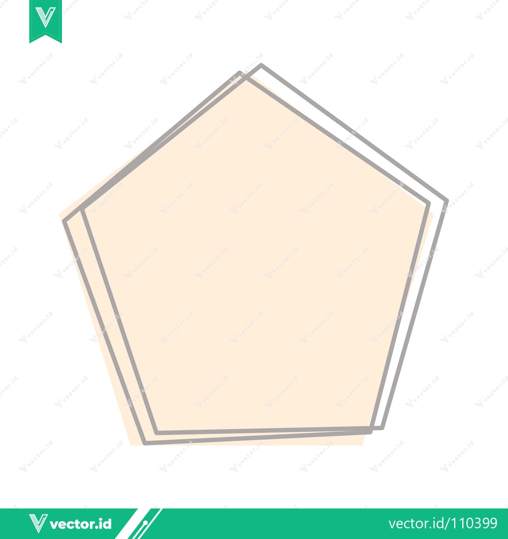 Premium Vector dari Geometric Pentagon Shape with Subtle Overlay