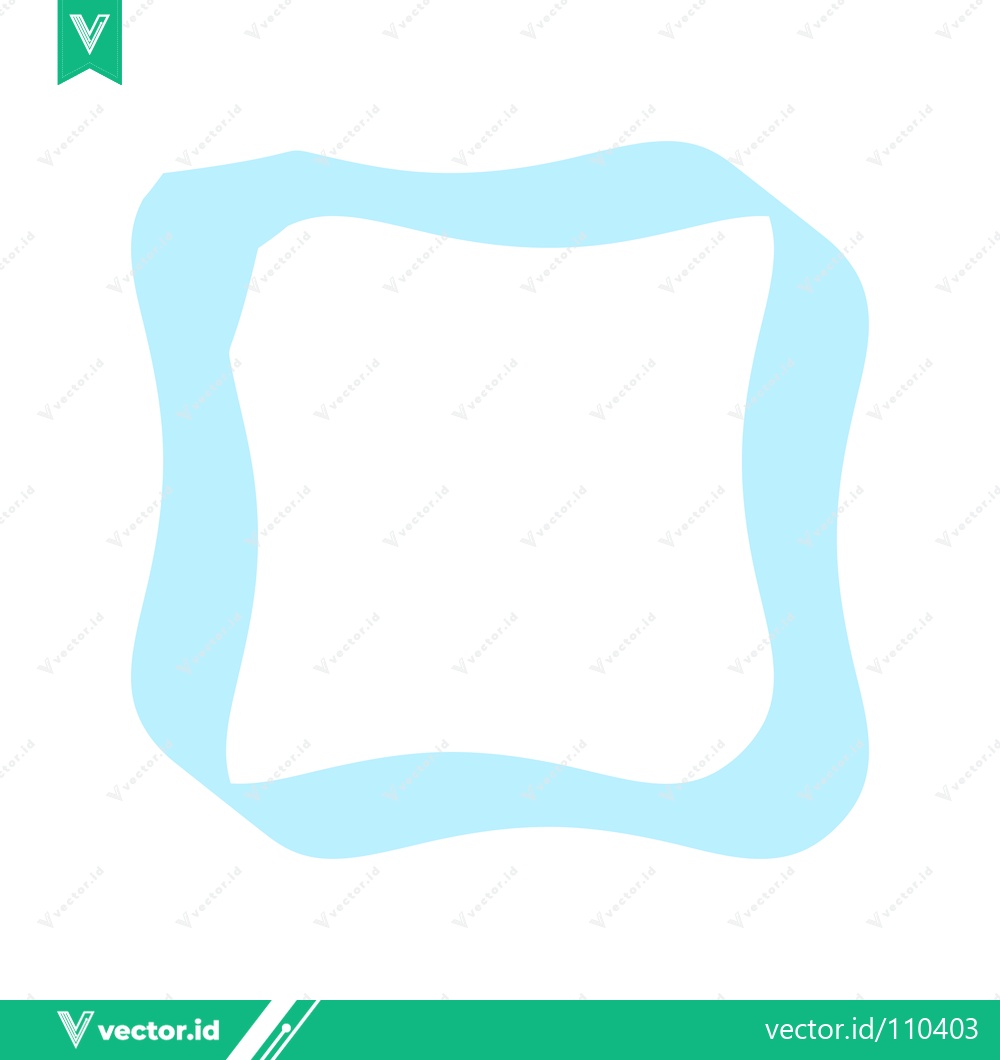 Premium Vector dari Abstract Light Blue Wavy Square Frame