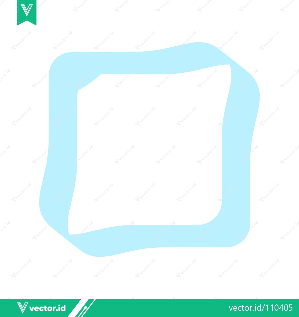 Premium Vector of Abstract Light Blue Square Border on White Background