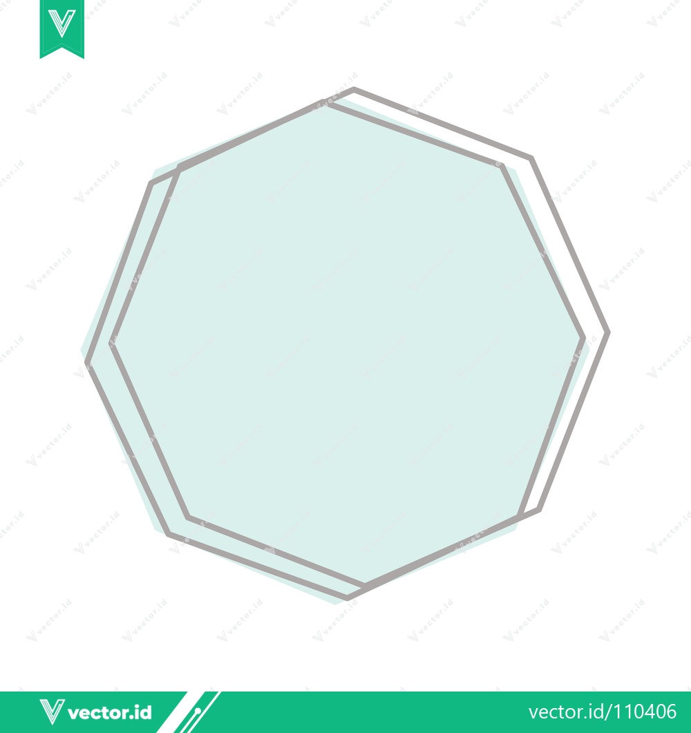 Premium Vector of Geometric Shape with Soft Pastel Colors and Outline