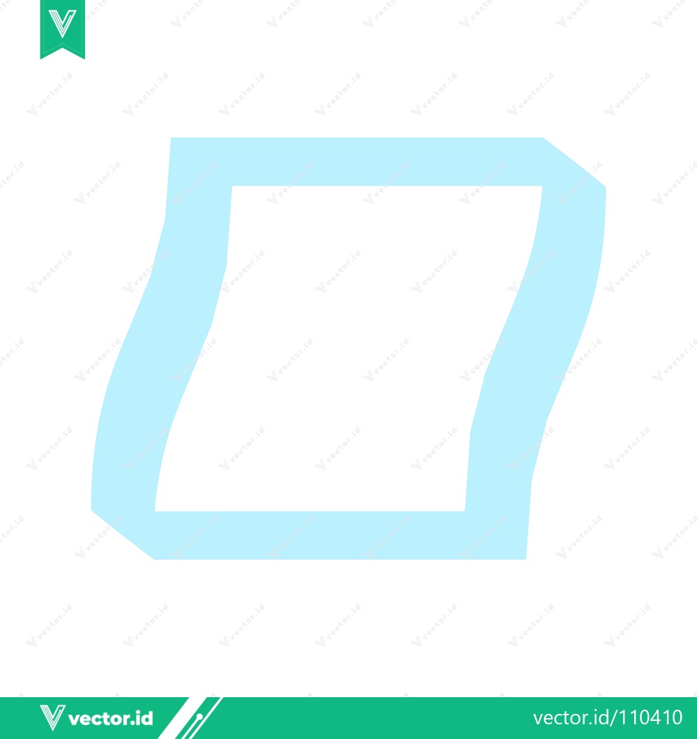 Premium Vector dari Simple Light Blue Square Outline on White Background