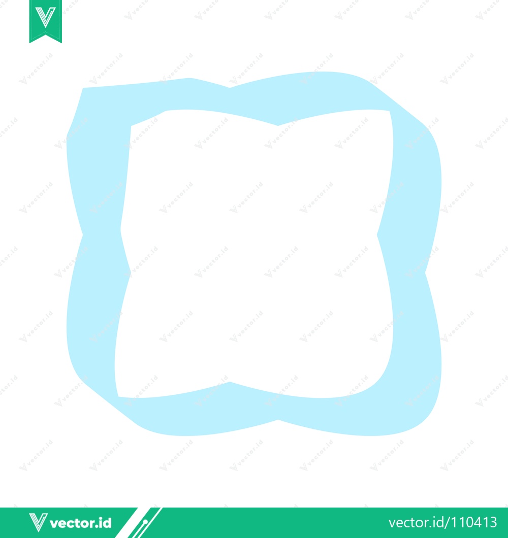 Premium Vector dari Abstract Light Blue Irregular Square Frame on White Background