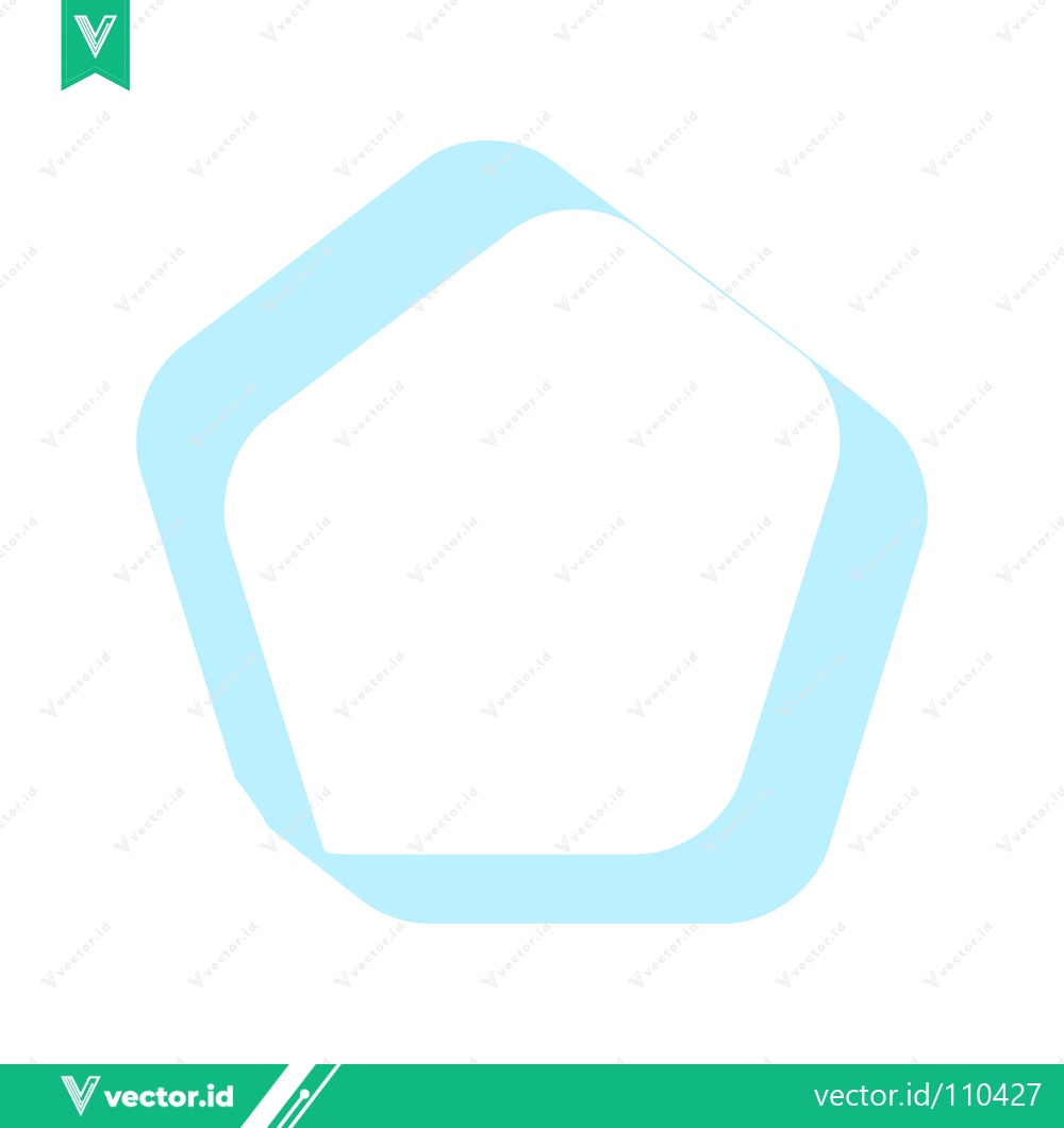 Premium Vector dari Abstract Geometric Shape with Soft Blue Outline
