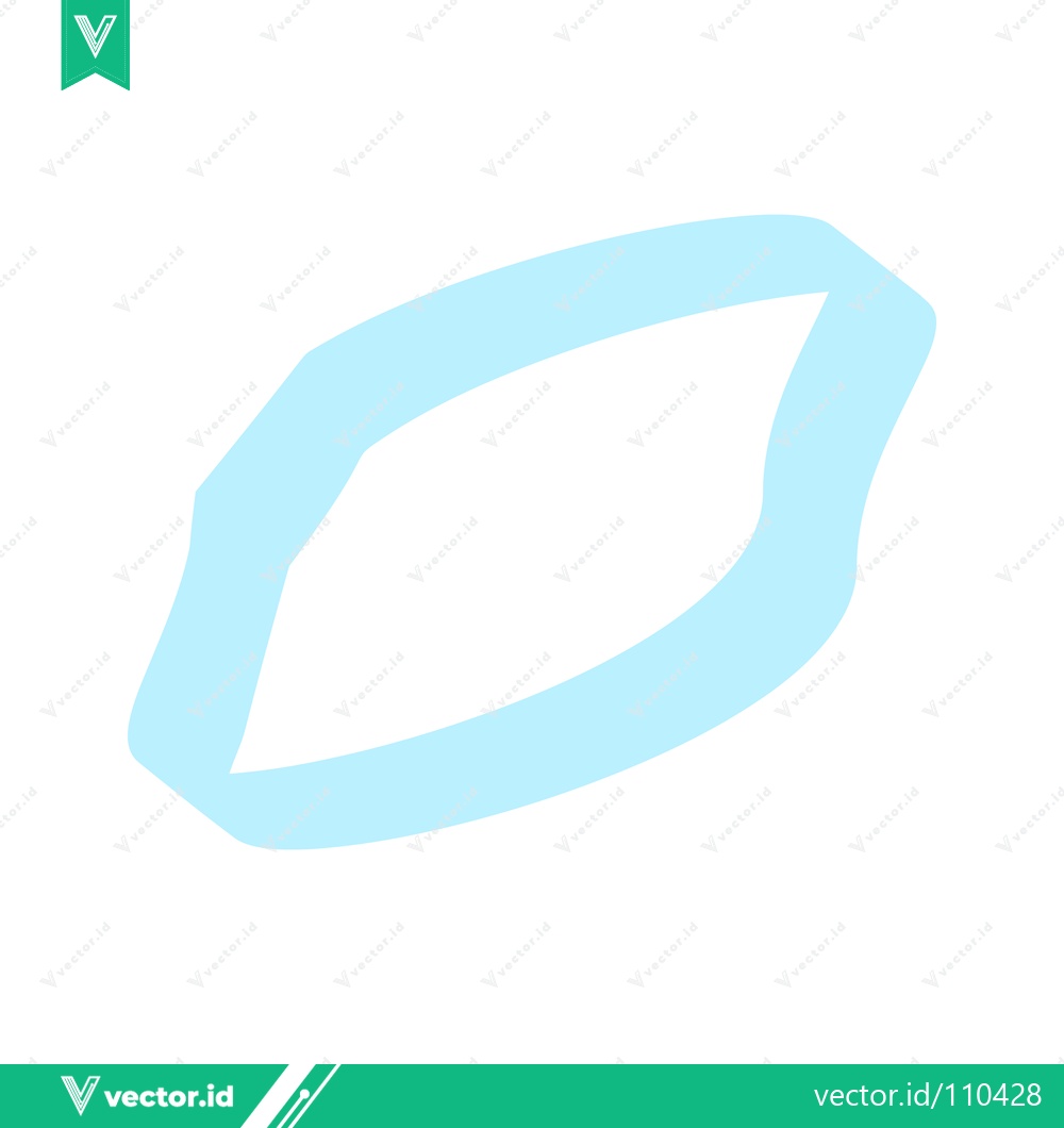 Premium Vector of Abstract Light Blue Oval Shape on White Background