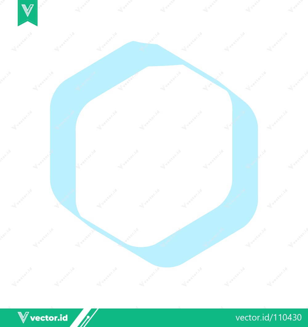 Premium Vector dari Abstract Hexagonal Shape with Light Blue Outline