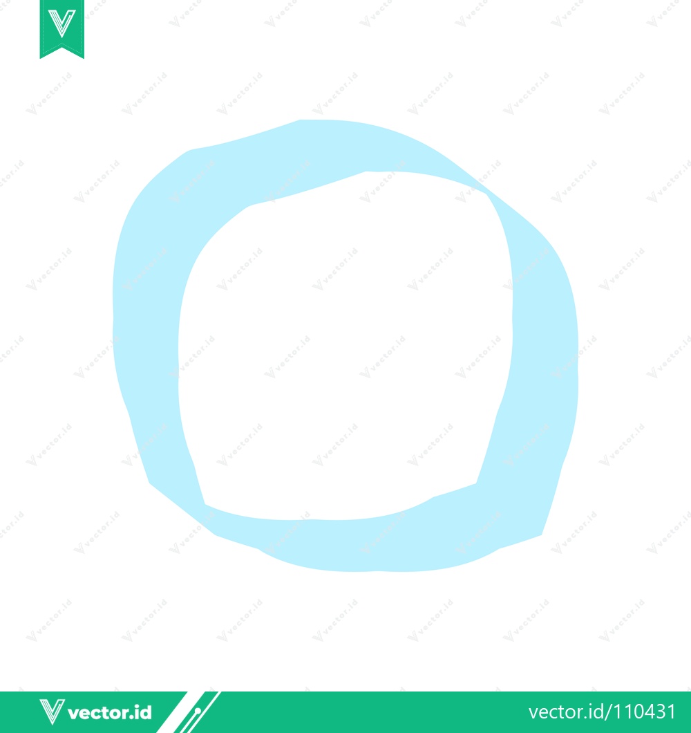 Premium Vector of Abstract Light Blue Organic Shape on White Background