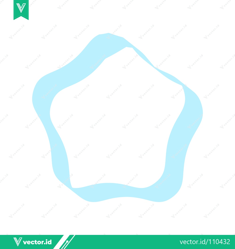 Premium Vector of Abstract Light Blue Wavy Pentagon Shape