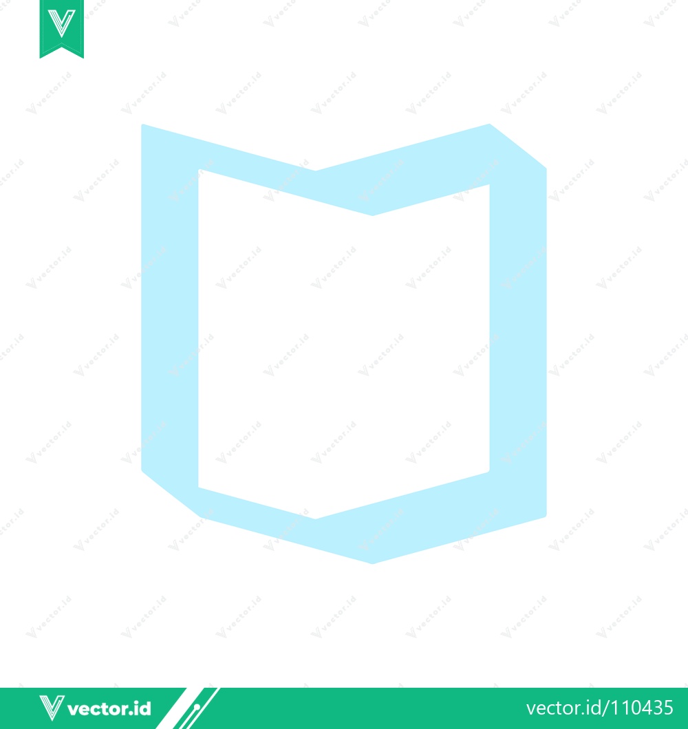 Premium Vector dari Open Book Icon Minimalist Light Blue Outline