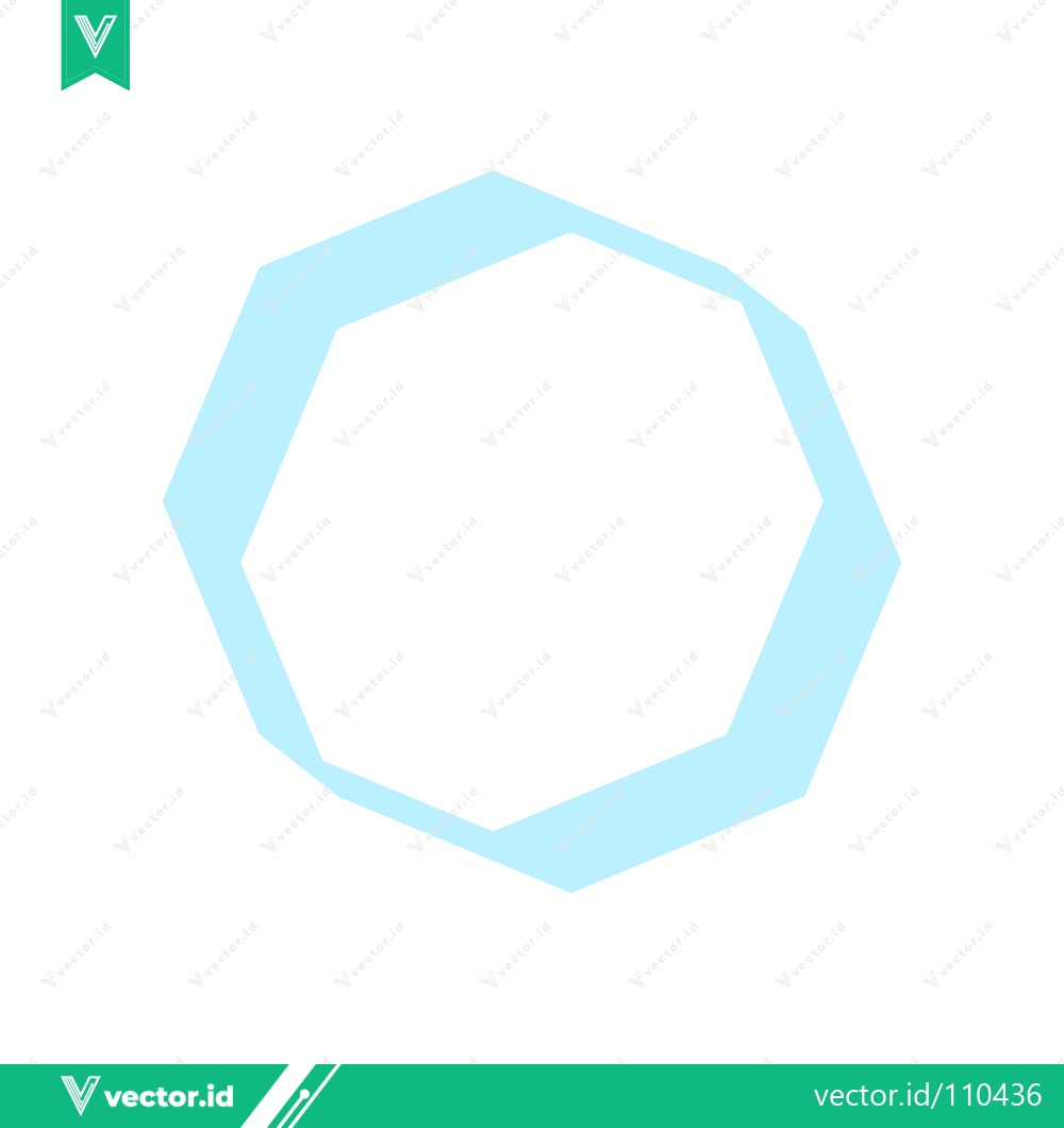 Premium Vector of Abstract Light Blue Geometric Shape on White Background