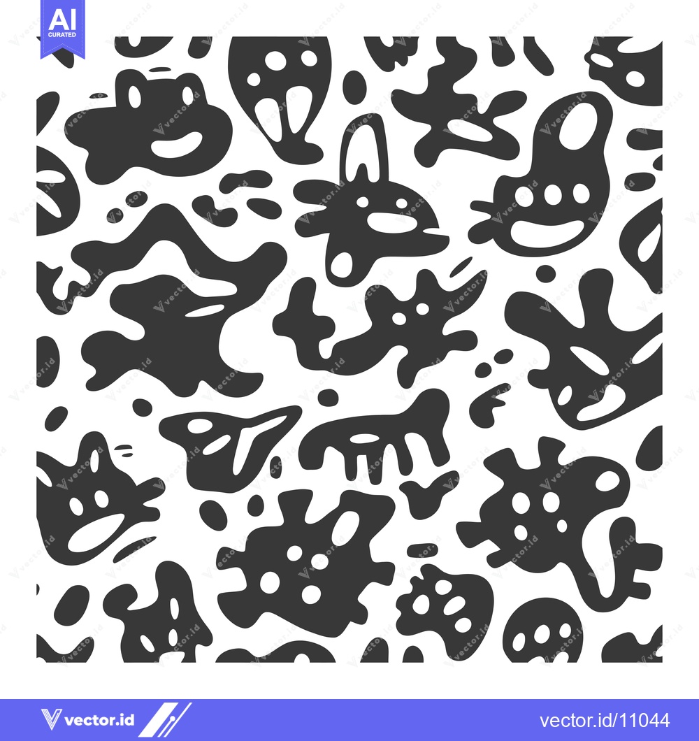 Premium Vector dari Abstract Black and White Pattern of Irregular Shapes