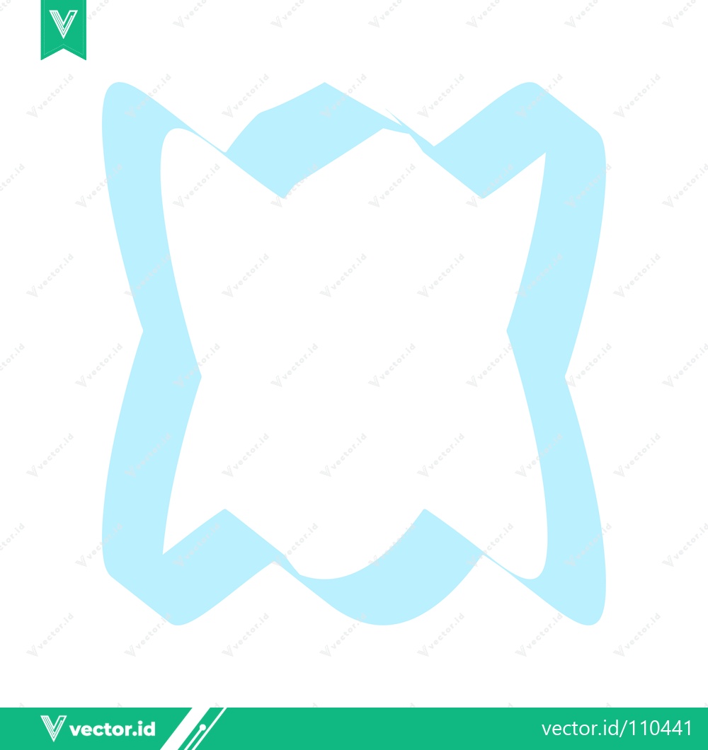 Premium Vector dari Abstract Blue and White Geometric Shape with Wavy Edges