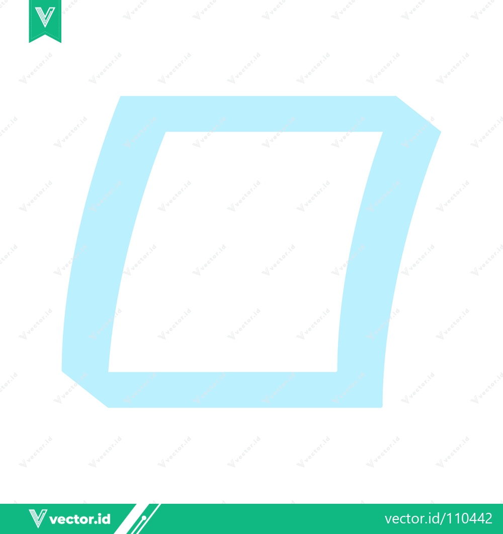Premium Vector dari A simple light blue square outline on a white background