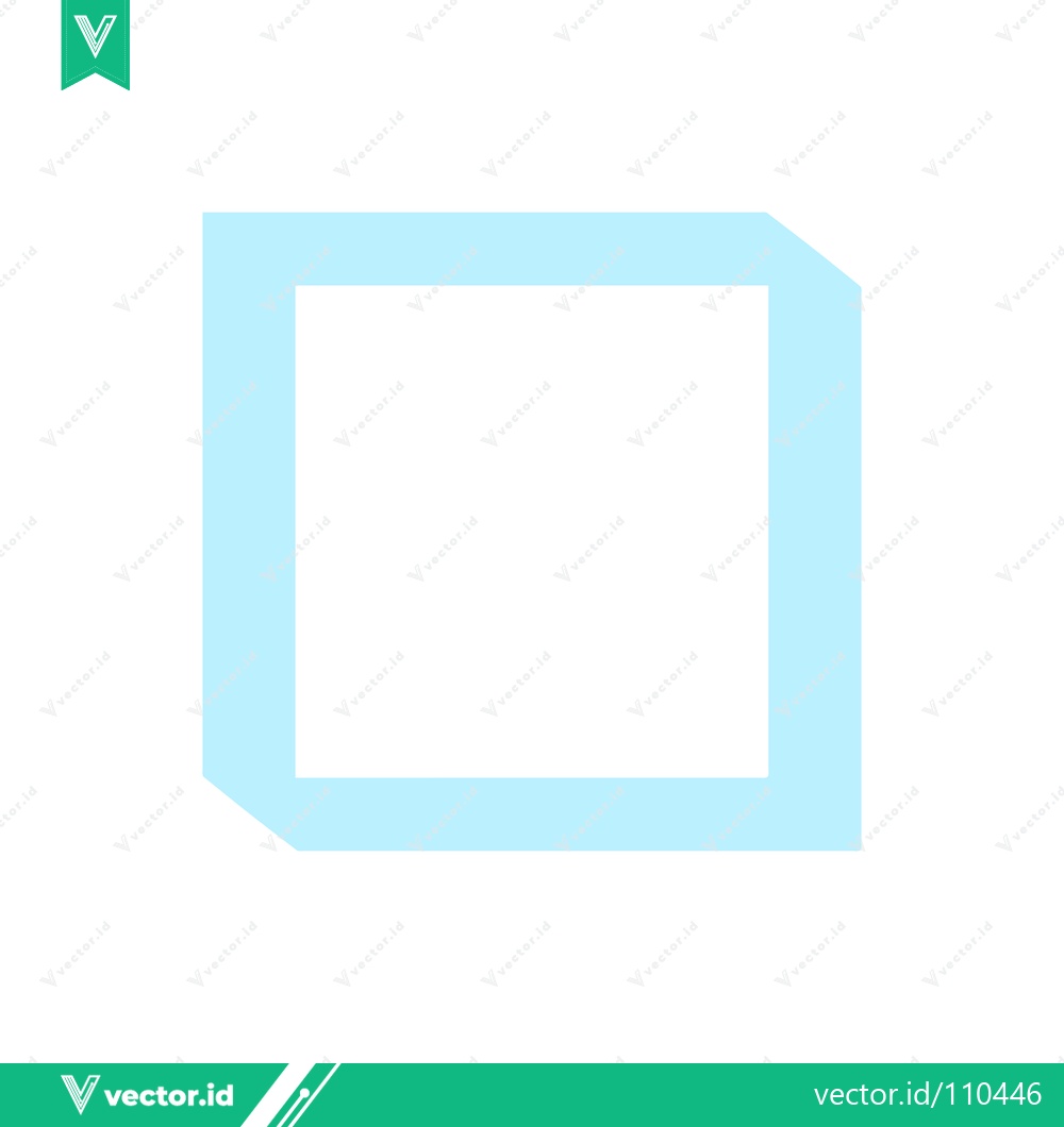 Premium Vector of Minimalist Light Blue Square Frame on White Background