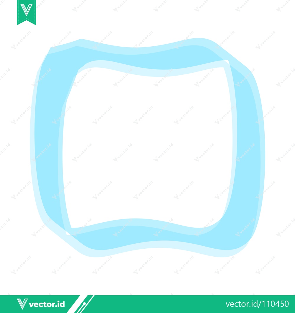 Premium Vector dari Abstract Light Blue Wavy Border Frame