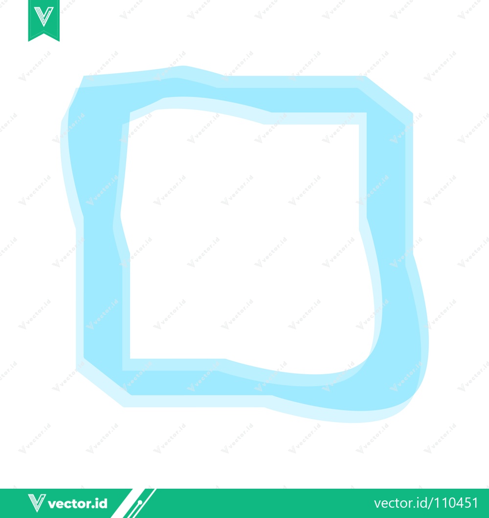 Premium Vector of Abstract Blue Square Frame with Soft Edges