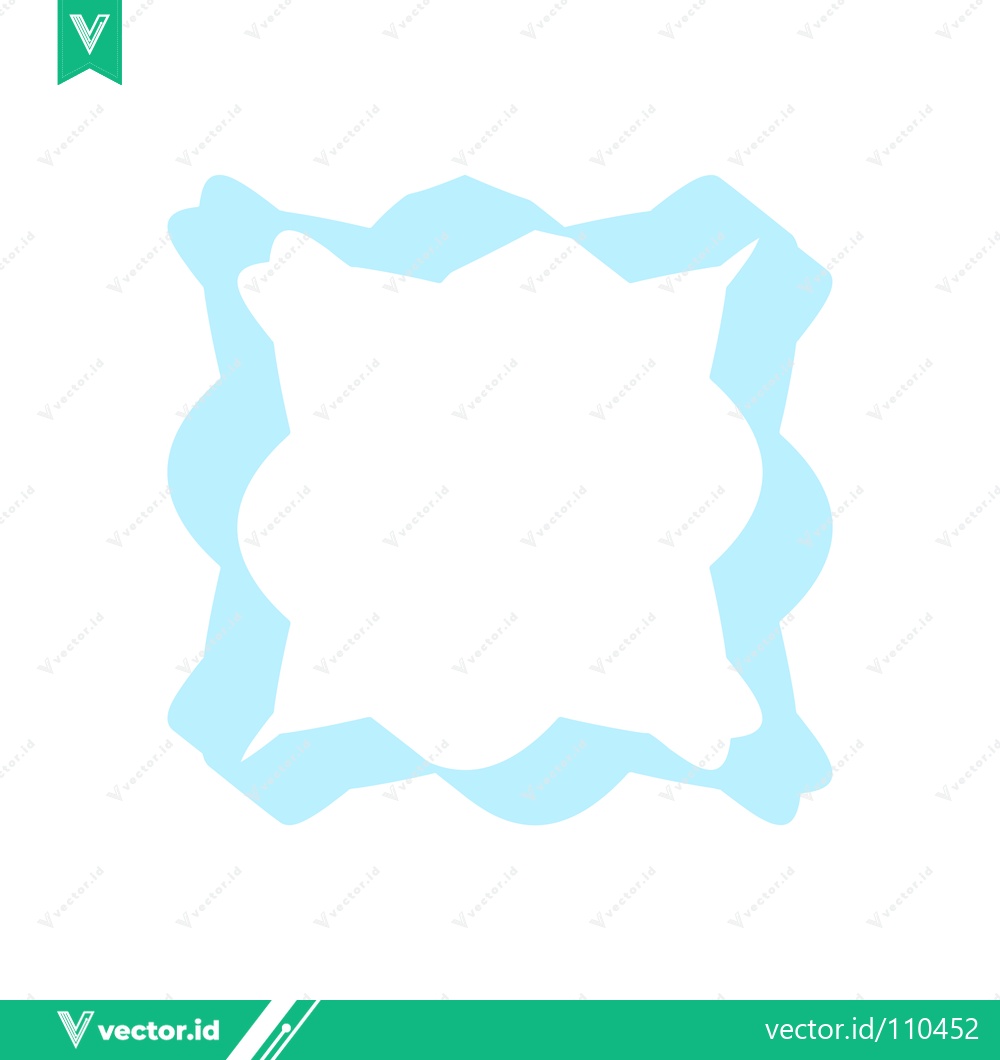 Premium Vector dari Abstract Blue Wavy Border Frame with White Space