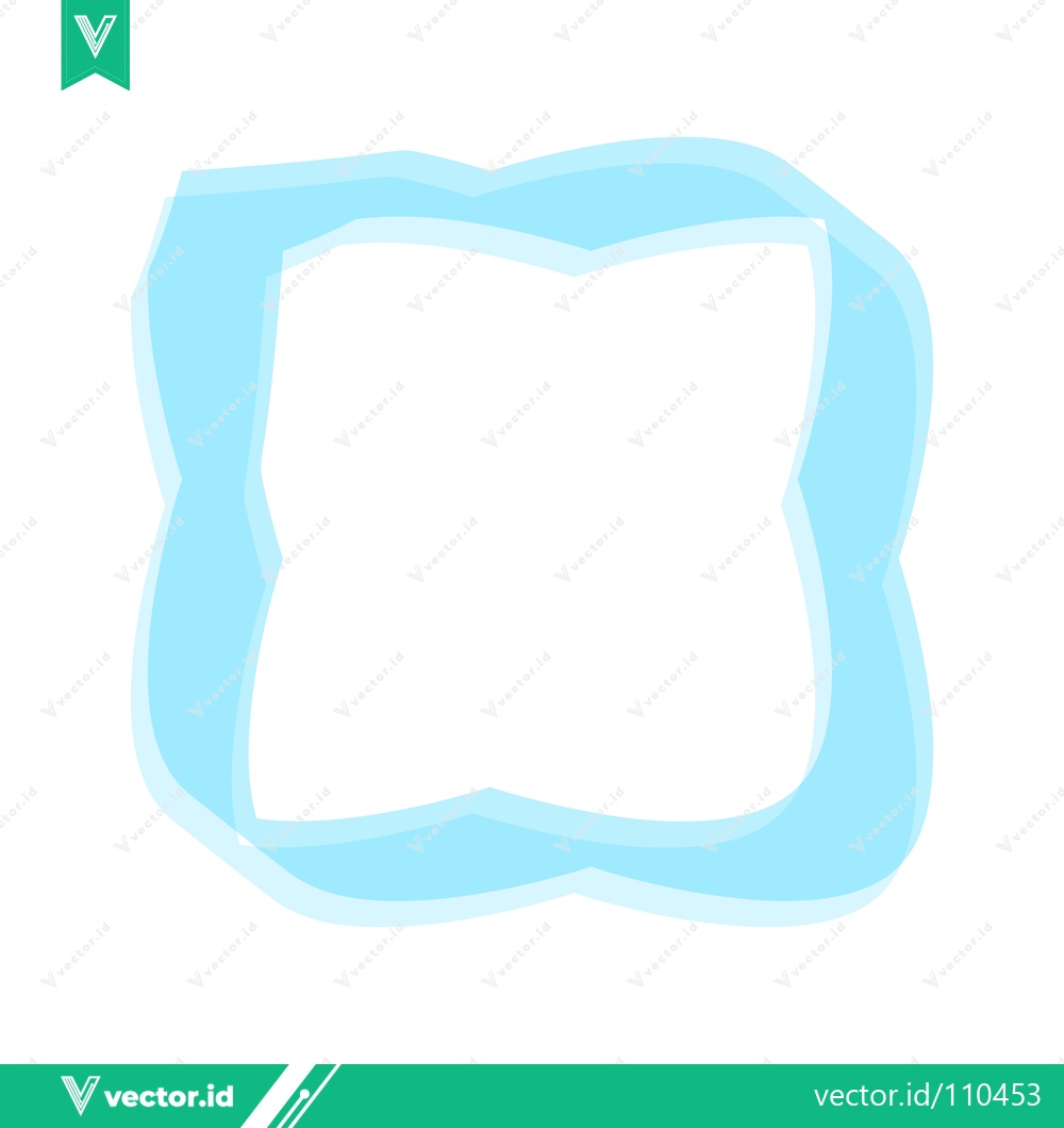 Premium Vector of Abstract Light Blue Wavy Square Frame Border