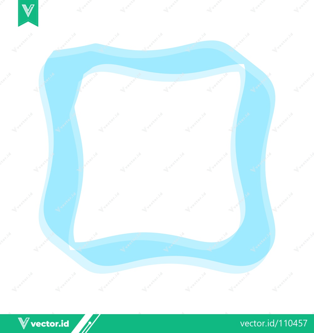 Premium Vector dari Abstract Light Blue Wavy Square Frame Border