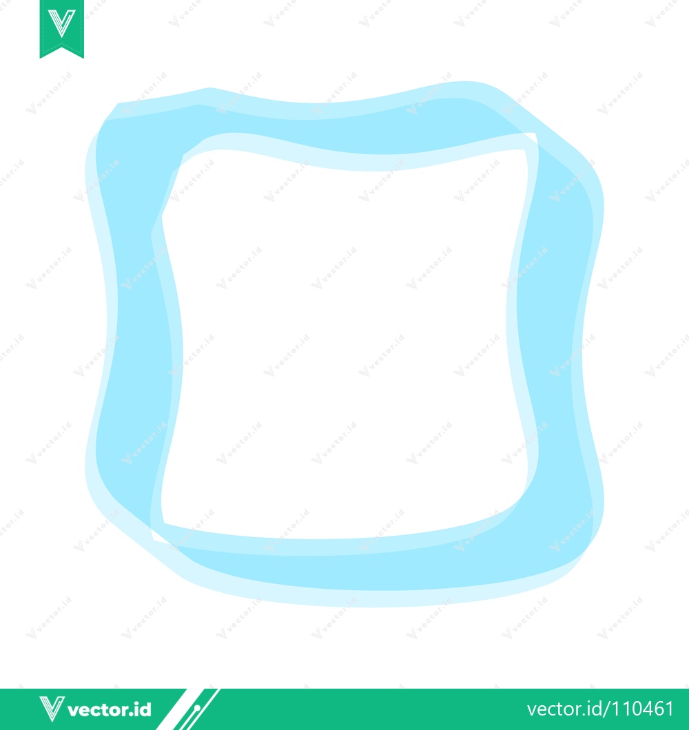 Premium Vector dari Abstract Blue Wavy Square Frame Border